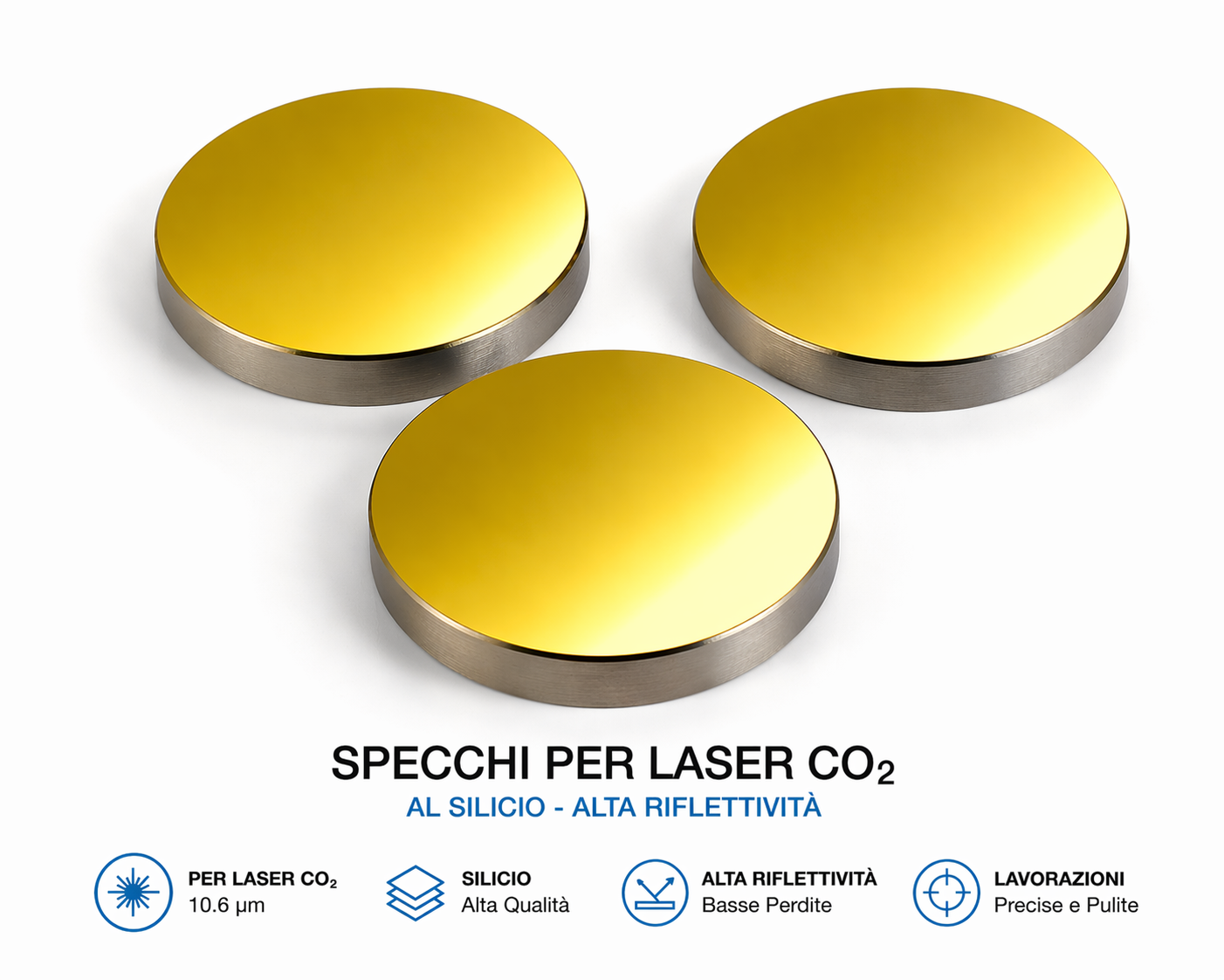 Specchio in Silicio per Laser CO2 Alta Qualità 1 specchio in silicio